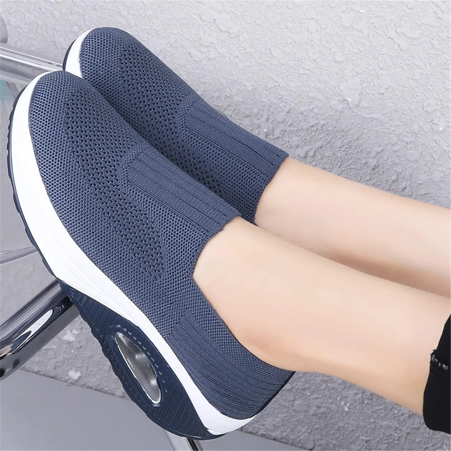 EnllerviiD Women Nurse Sneakers Platform Sneakers Air Cushion Walking Wedge Sneaker Food Service Shoes Ladies Toning Rocker Shoes
