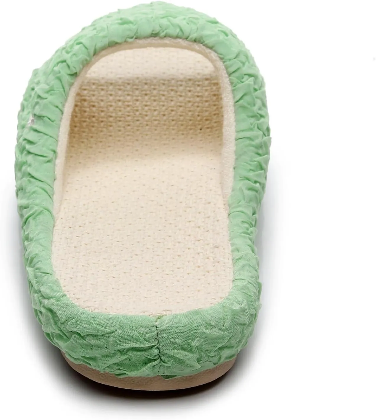 FAYUEKEY Slippers for Women Linen Memory Foam House Bedroom Cozy Indoor Outdoor Slipper Slides