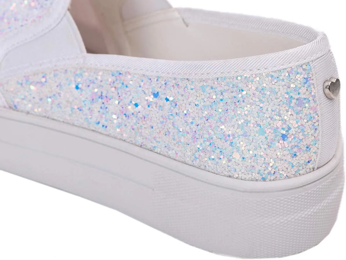 FEVERSOLE Women's Fashion Slip On Sneaker Casual Platform Loafers