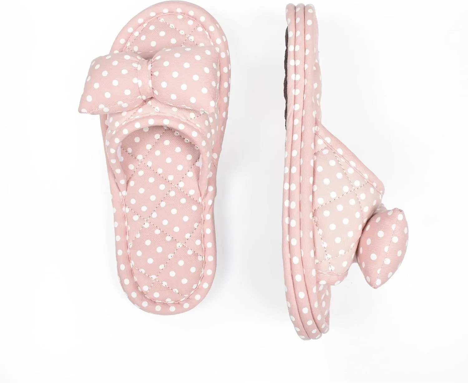 Floral Velvet House Slippers for Women, Lightweight Open Toe Washable Portable Foldable Comfortable Guest Hotel Travel Airplane Spa Slippers