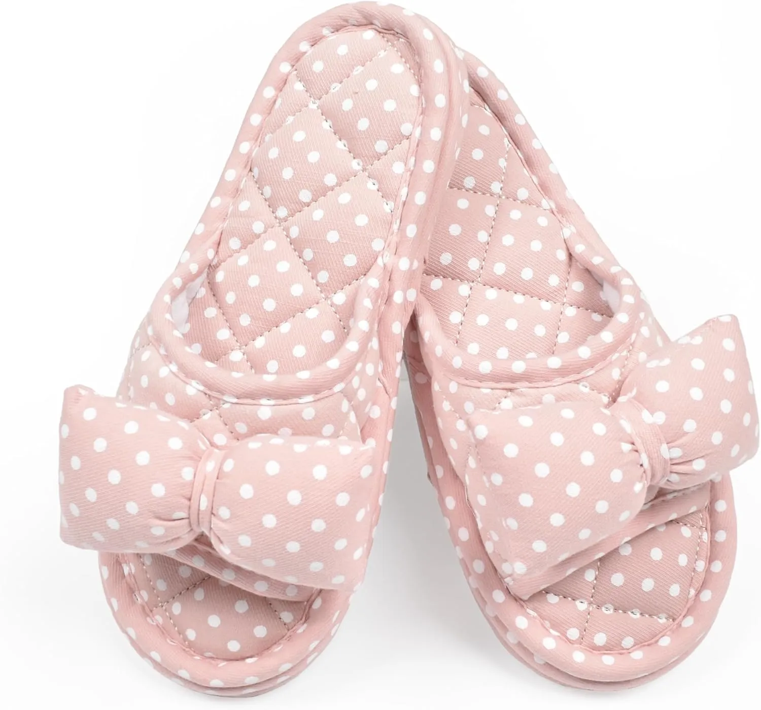 Floral Velvet House Slippers for Women, Lightweight Open Toe Washable Portable Foldable Comfortable Guest Hotel Travel Airplane Spa Slippers