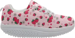 FOR U DESIGNS Fitness Platform Shoes Women Walking Sneaker Casual Wedges Shoes Outdoor for Teenager