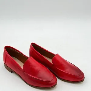 FOWT Women's Wide Width Loafer Shoes Slip On High Block Stripped Heel Flats Poin