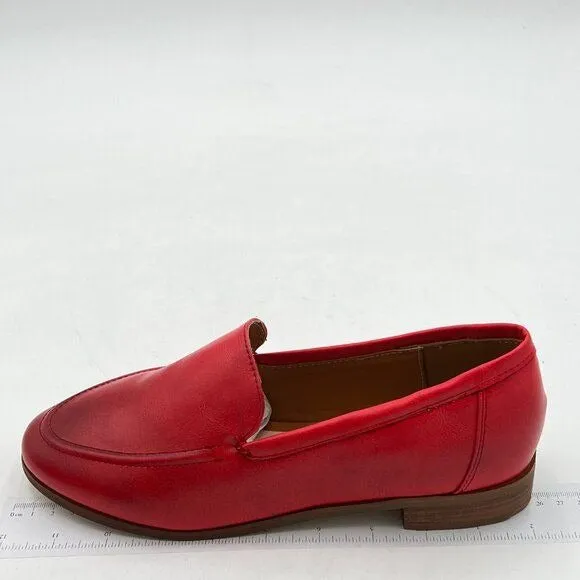 FOWT Women's Wide Width Loafer Shoes Slip On High Block Stripped Heel Flats Poin
