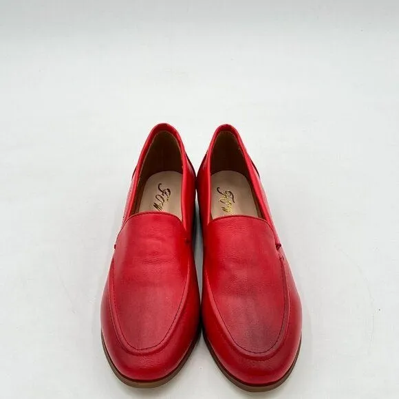 FOWT Women's Wide Width Loafer Shoes Slip On High Block Stripped Heel Flats Poin