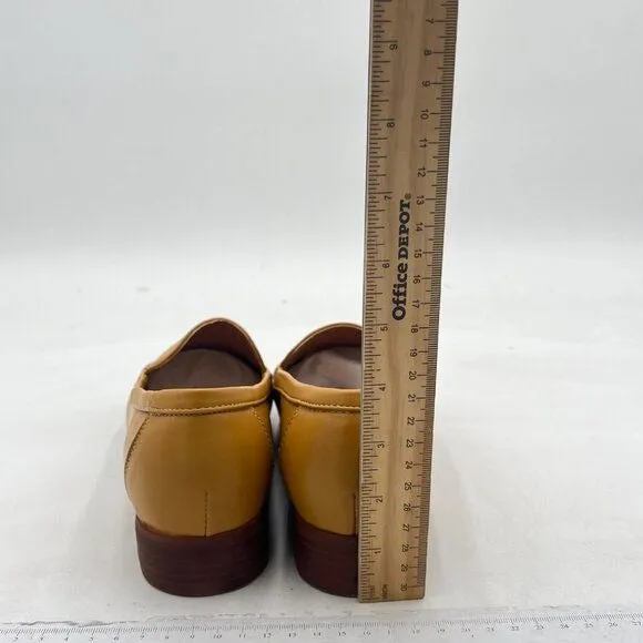 FOWT Yellow Wide Width Loafer Shoes Slip On Block Stripped Heel Driving Loafer