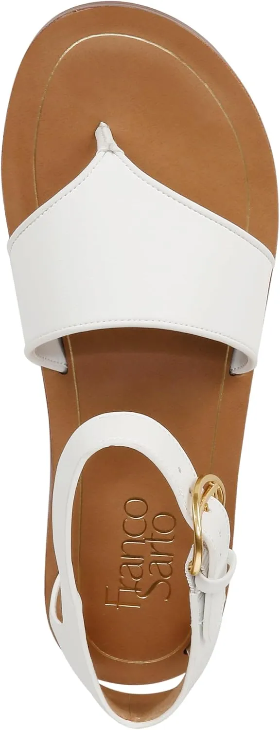 Franco Sarto Women's Ruth Ankle Strap Thong Flat Sandal