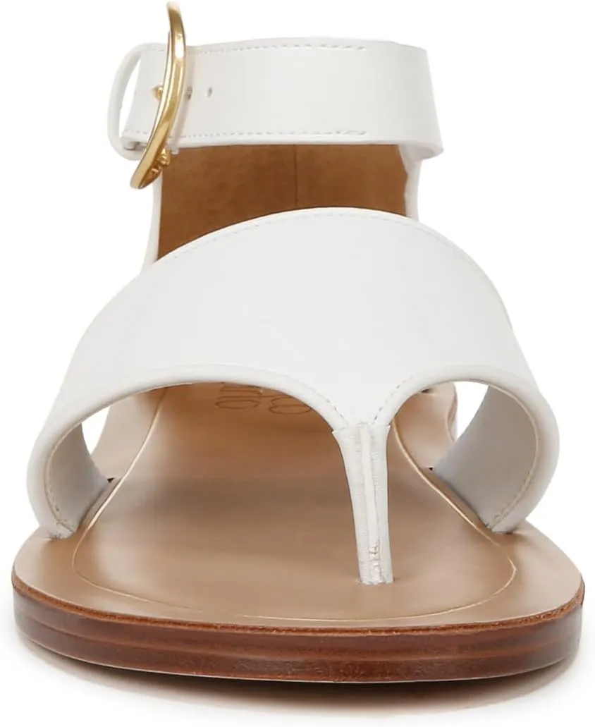 Franco Sarto Women's Ruth Ankle Strap Thong Flat Sandal