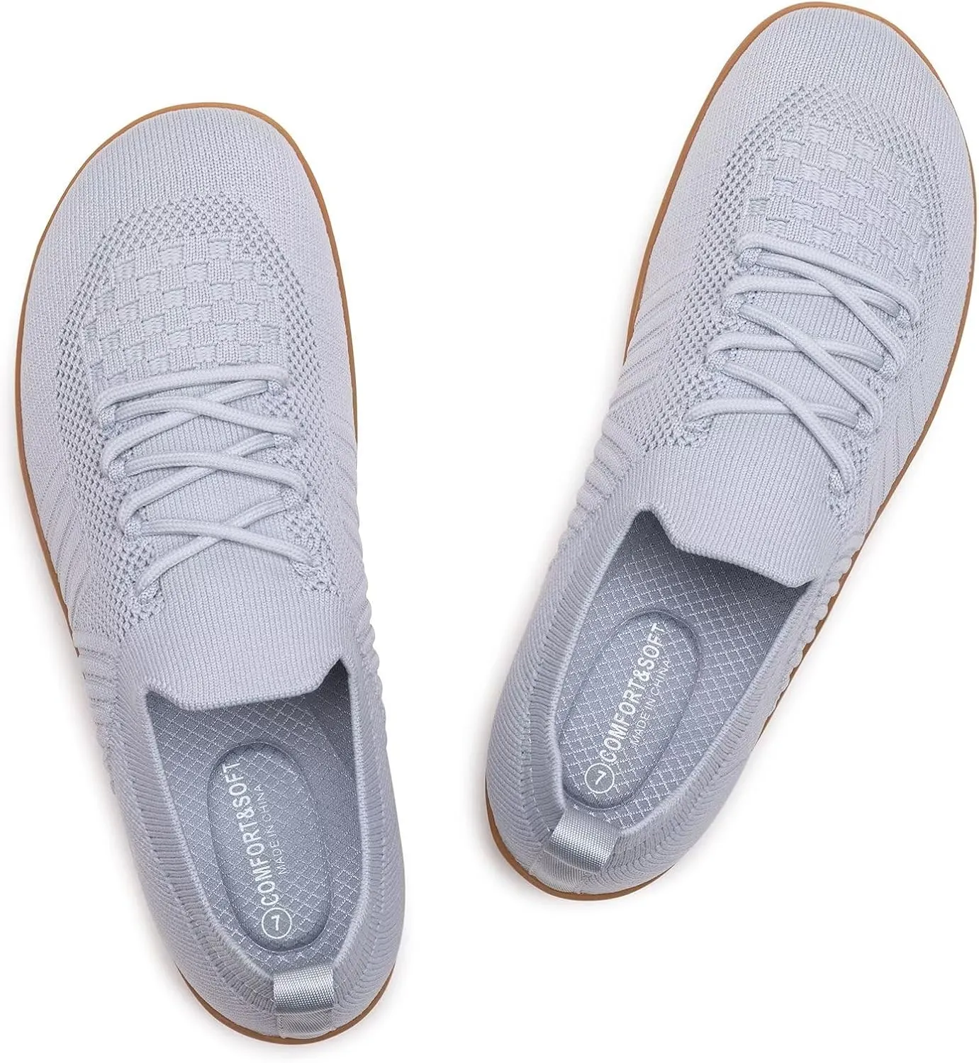 Frank Mully Womens Walking Shoes Wide Toe Box Barefoot Shoes Knitted Fashion Sneaker with Arch Support