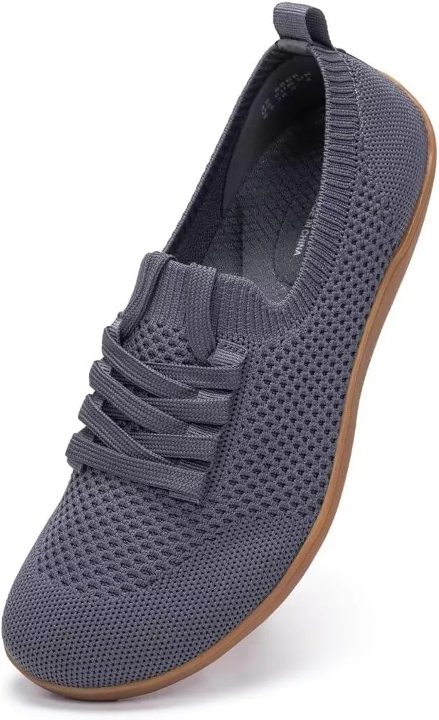 Frank Mully Womens Walking Shoes Wide Toe Box Barefoot Shoes Knitted Fashion Sneaker with Arch Support