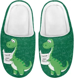 Fuzzy House Slippers for Kids Warm Comfort Outdoor Indoor Slipper Winter Cozy Cotton Non-Slip Slippers for Toddler Boys Girls US 9-15