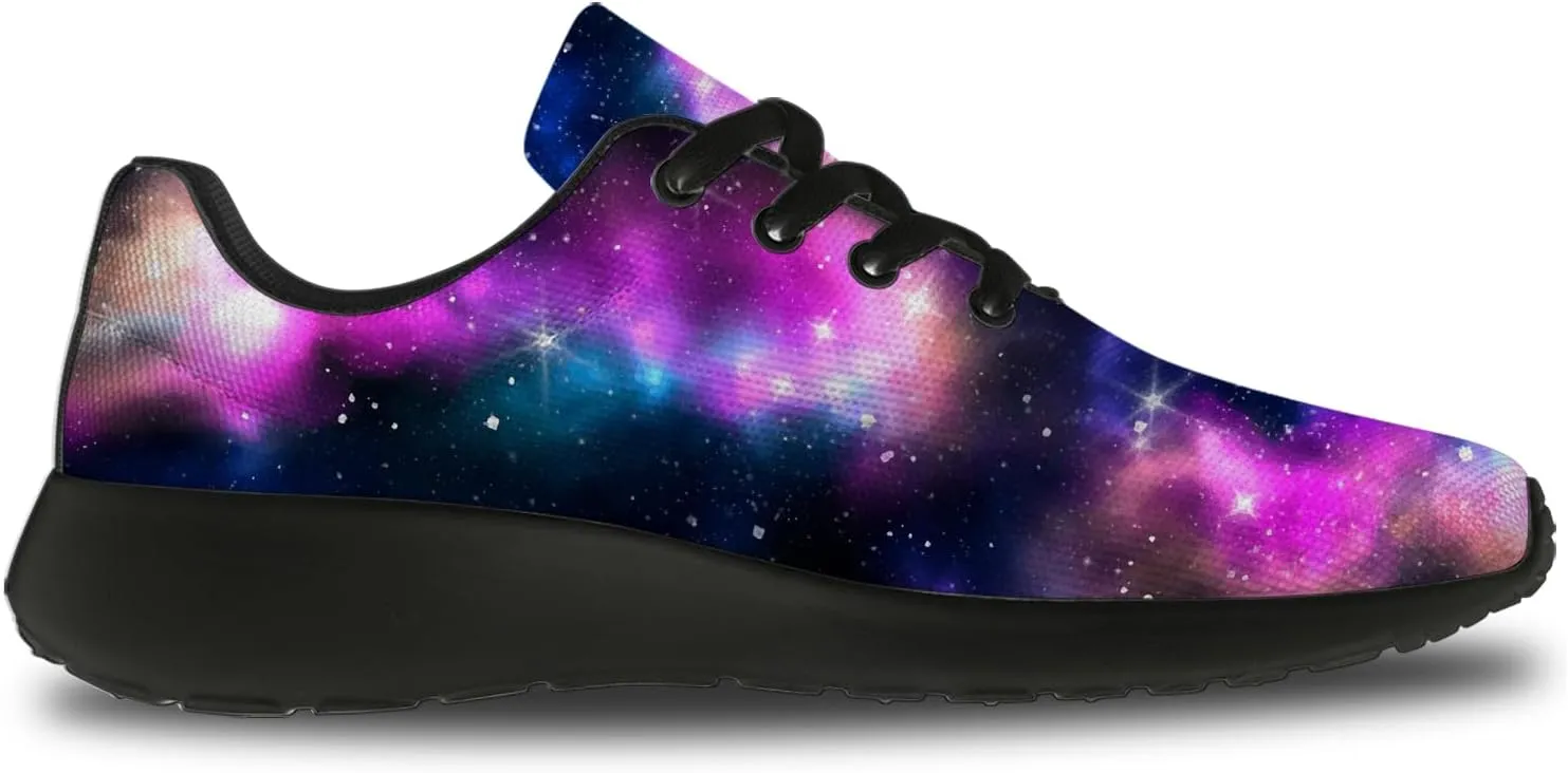 Galaxy Shoes for Women Men Tennis Running Walking Shoes Personalized 3D Print Sneakers Gifts for Him Her
