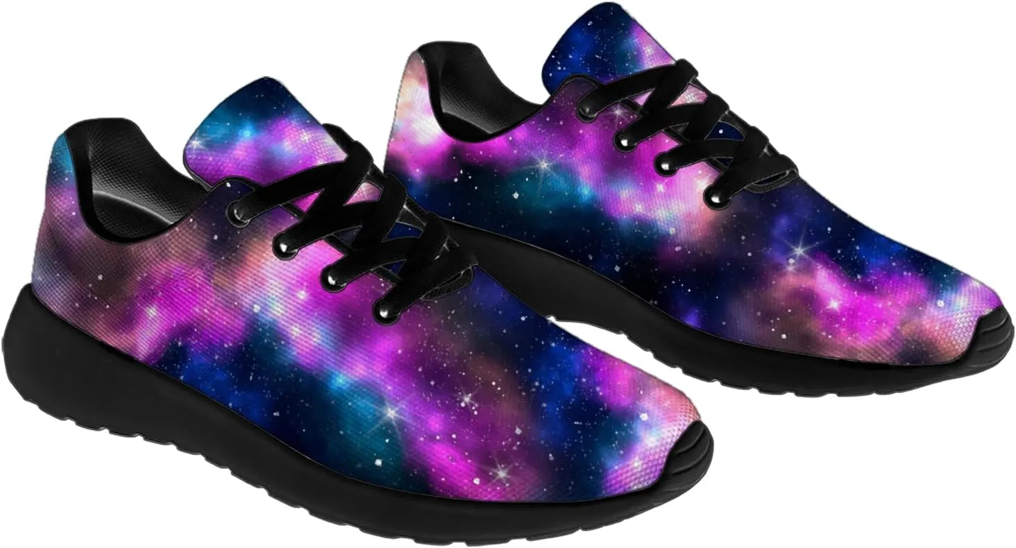 Galaxy Shoes for Women Men Tennis Running Walking Shoes Personalized 3D Print Sneakers Gifts for Him Her