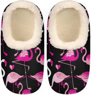 Geometric Cactus Floral Slippers for Women， Soft Cozy Warm Fuzzy Memory Foam House Slippers， Non Slip Closed Back Winter Comfy Plush Ladies House Shoes for Indoor Bedroom