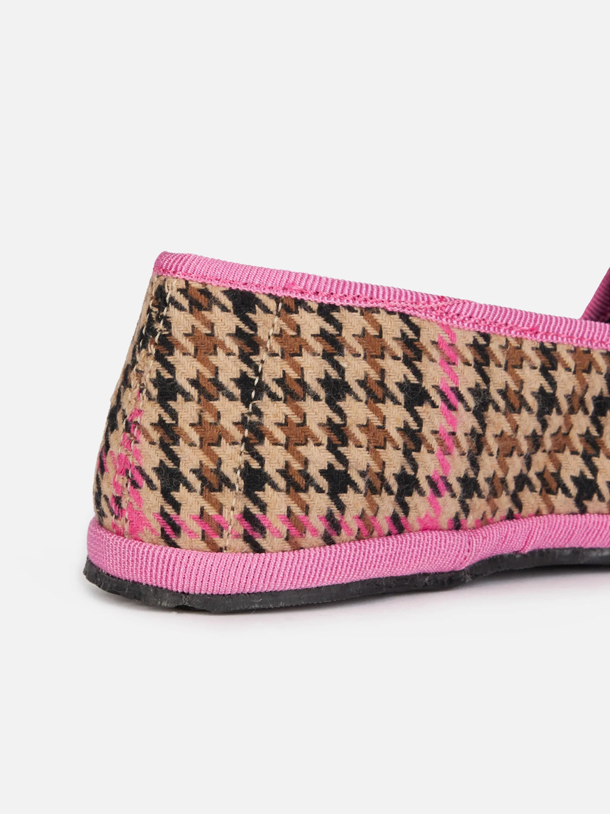 Girl pied de poule slipper loafers | MY CHALOM SPECIAL EDITION