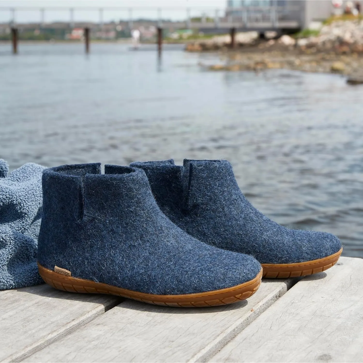Glerups 100% high quality wool mix Boot Slipper with rubber sole - Unisex
