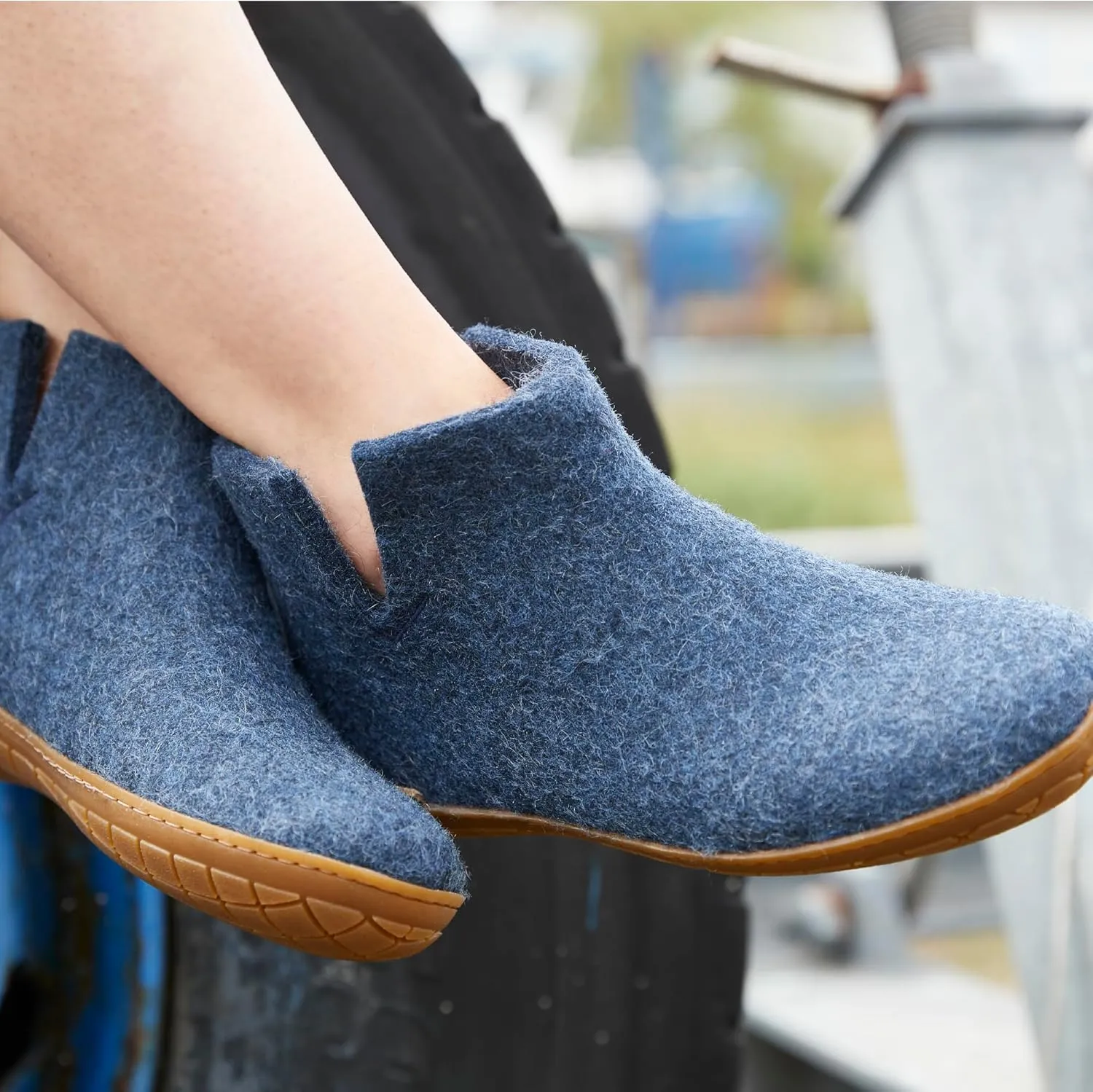 Glerups 100% high quality wool mix Boot Slipper with rubber sole - Unisex