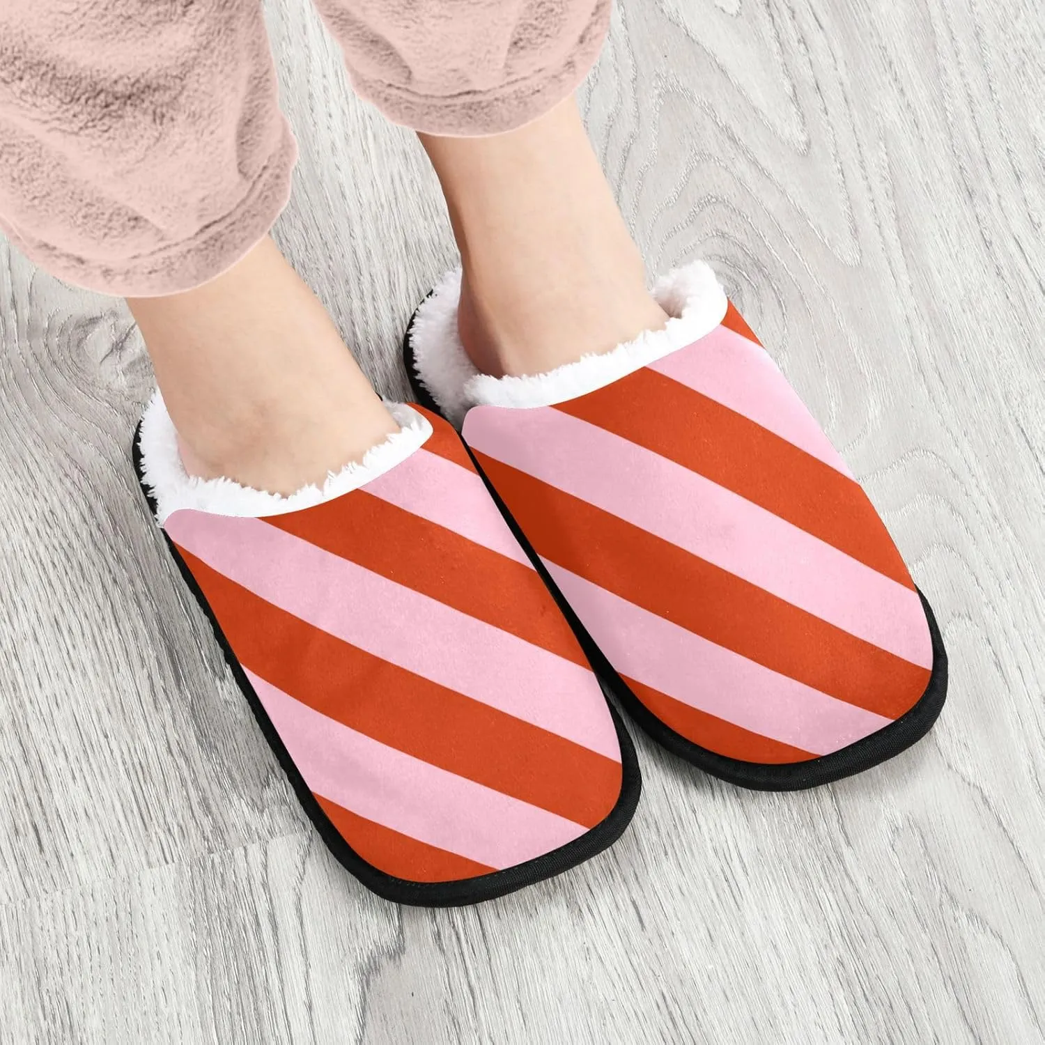 Gredecor Winter Spa Slippers Christmas House Home Slipper Shoes Memory Foam Non Slip for Men Women,5-12