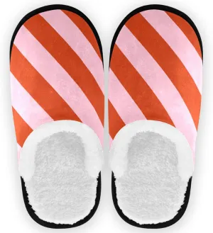 Gredecor Winter Spa Slippers Christmas House Home Slipper Shoes Memory Foam Non Slip for Men Women,5-12