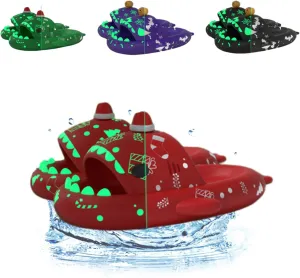 Halloween Shark Slippers, Christmas Shark Slippers, Glow All Saints Day inthe dark Spooky Shark Slides, Anti-Slip open toed lightweight soles Shark Slippers