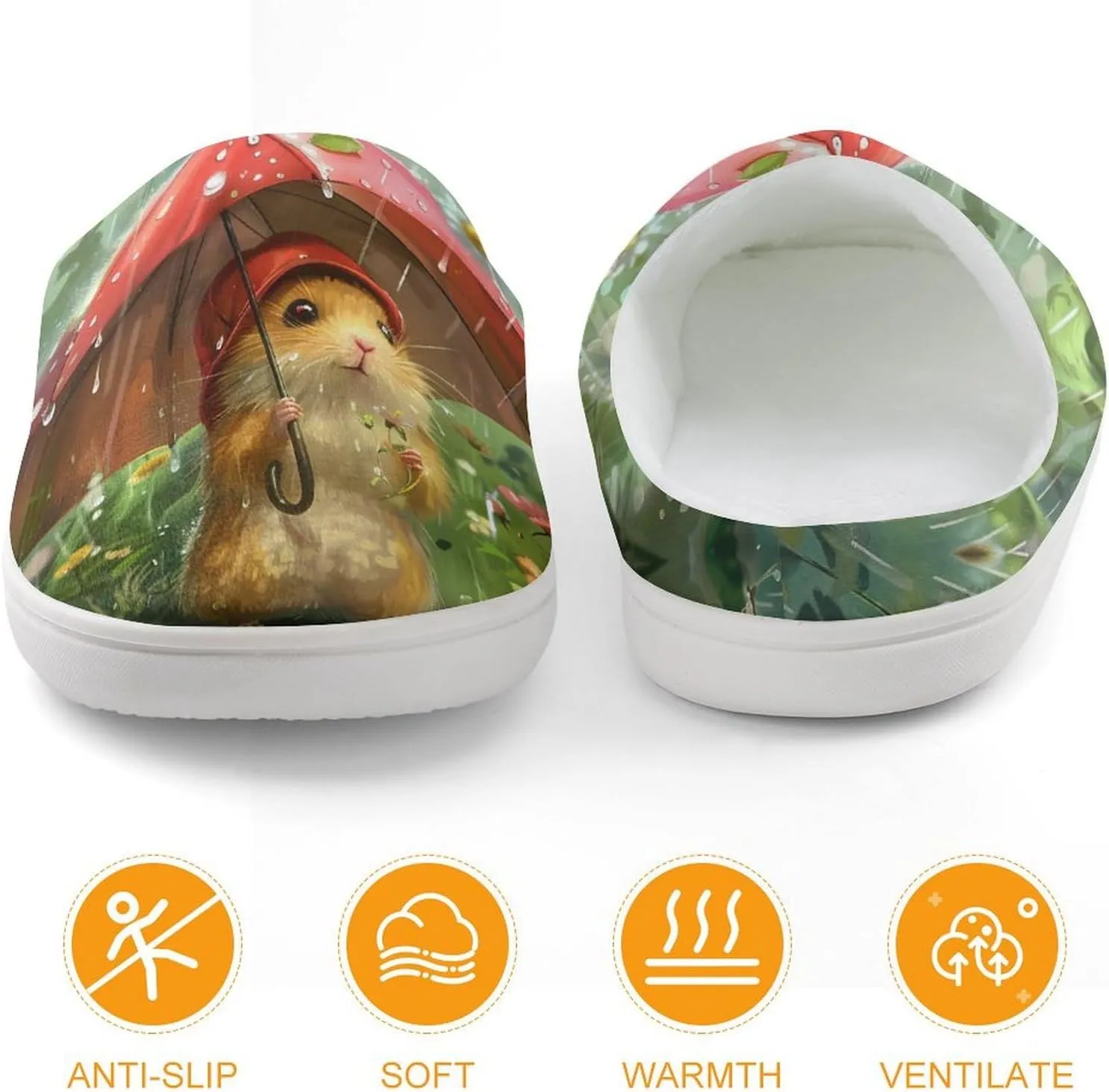 Hamsters Kids Toddler Cotton Slippers Slip-on House Shoes for Bedroom Indoor Outdoor