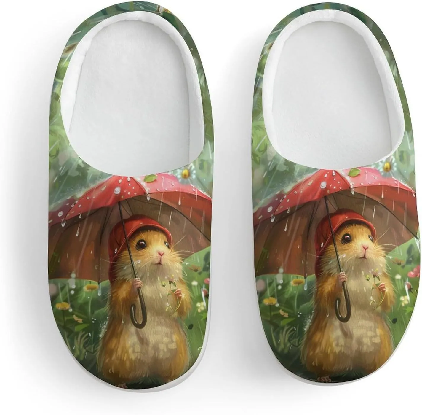 Hamsters Kids Toddler Cotton Slippers Slip-on House Shoes for Bedroom Indoor Outdoor