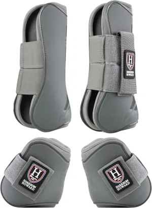 Harrison Howard Horse Tendon Boots Open Front/Fetlock Boot for Horse Protective Boots for Jumping, Trail Riding Set of 4