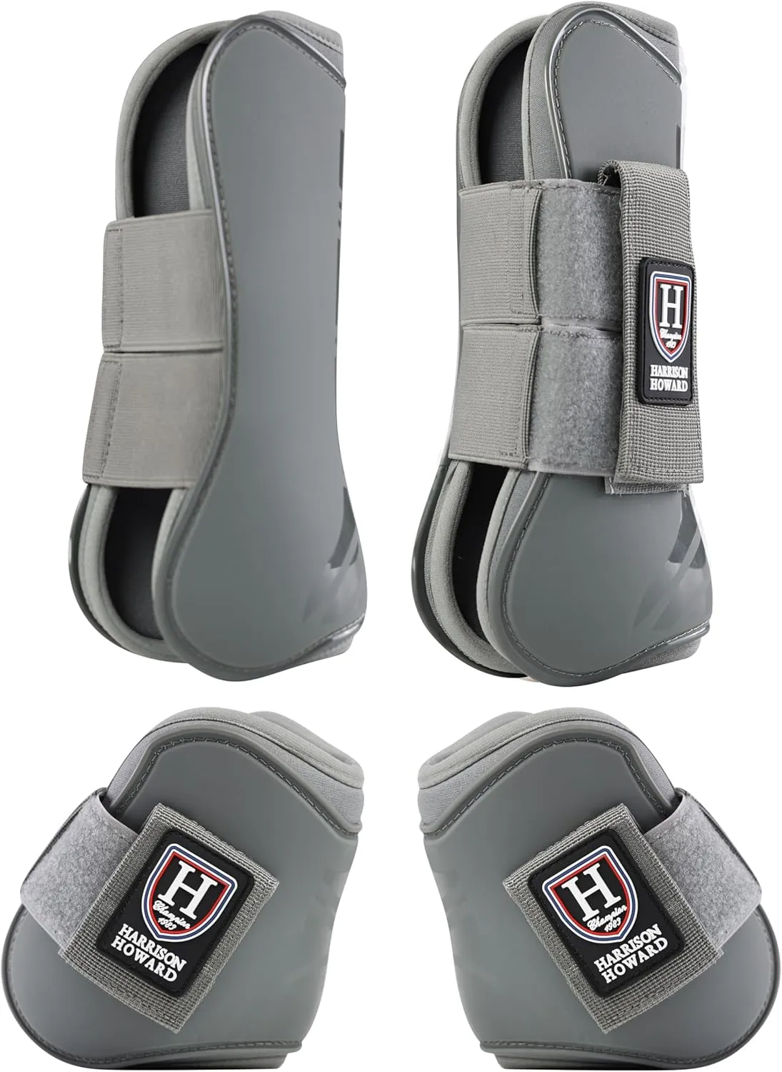 Harrison Howard Horse Tendon Boots Open Front/Fetlock Boot for Horse Protective Boots for Jumping, Trail Riding Set of 4