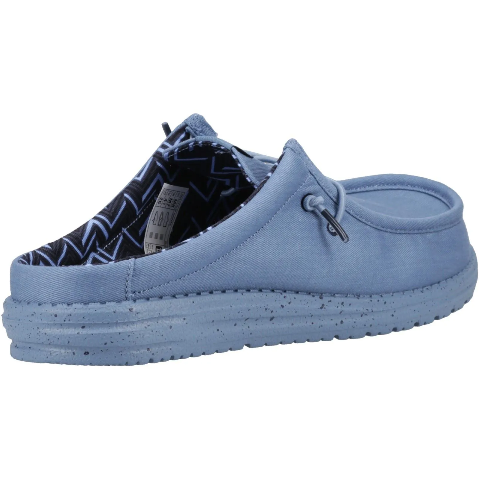 HEYDUDE Wally Slip Canvas 100% Cotton Men's Elemental Blue Slippers
