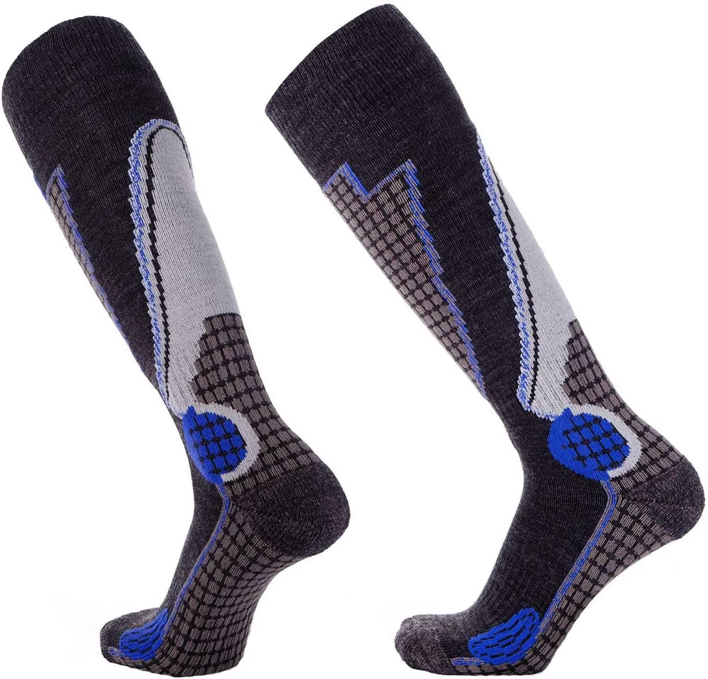 High Performance Wool Ski Socks - Thermal Warm Merino Wool OTC Sock, Men Women