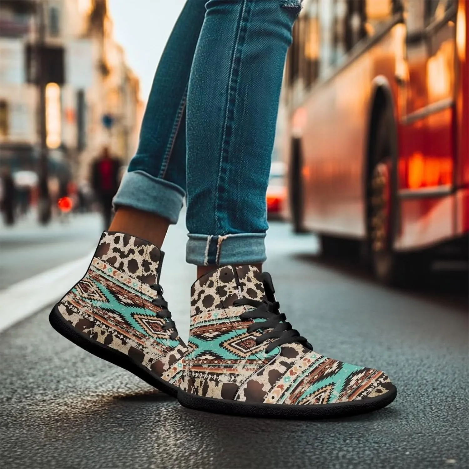 High Top Sneakers Women's Minimalist Barefoot Shoes | Zero Drop Sole | Wide Width Fashion Sneaker Size 36-48