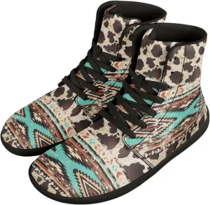 High Top Sneakers Women's Minimalist Barefoot Shoes | Zero Drop Sole | Wide Width Fashion Sneaker Size 36-48