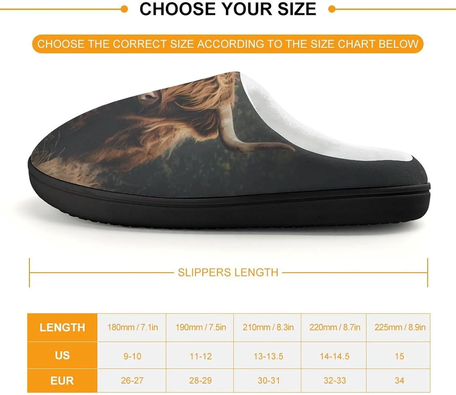 Highland Cow Kids Toddler Cotton Slippers Slip-on House Shoes for Bedroom Indoor Outdoor
