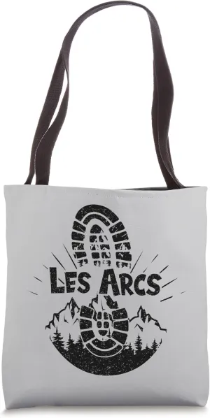Hiker Les Arcs France Hiking Vacation Ski Tote Bag