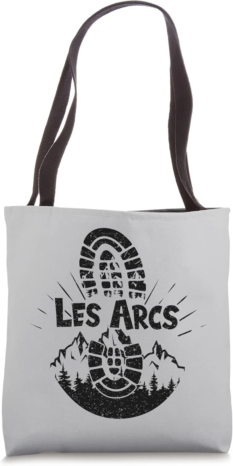 Hiker Les Arcs France Hiking Vacation Ski Tote Bag