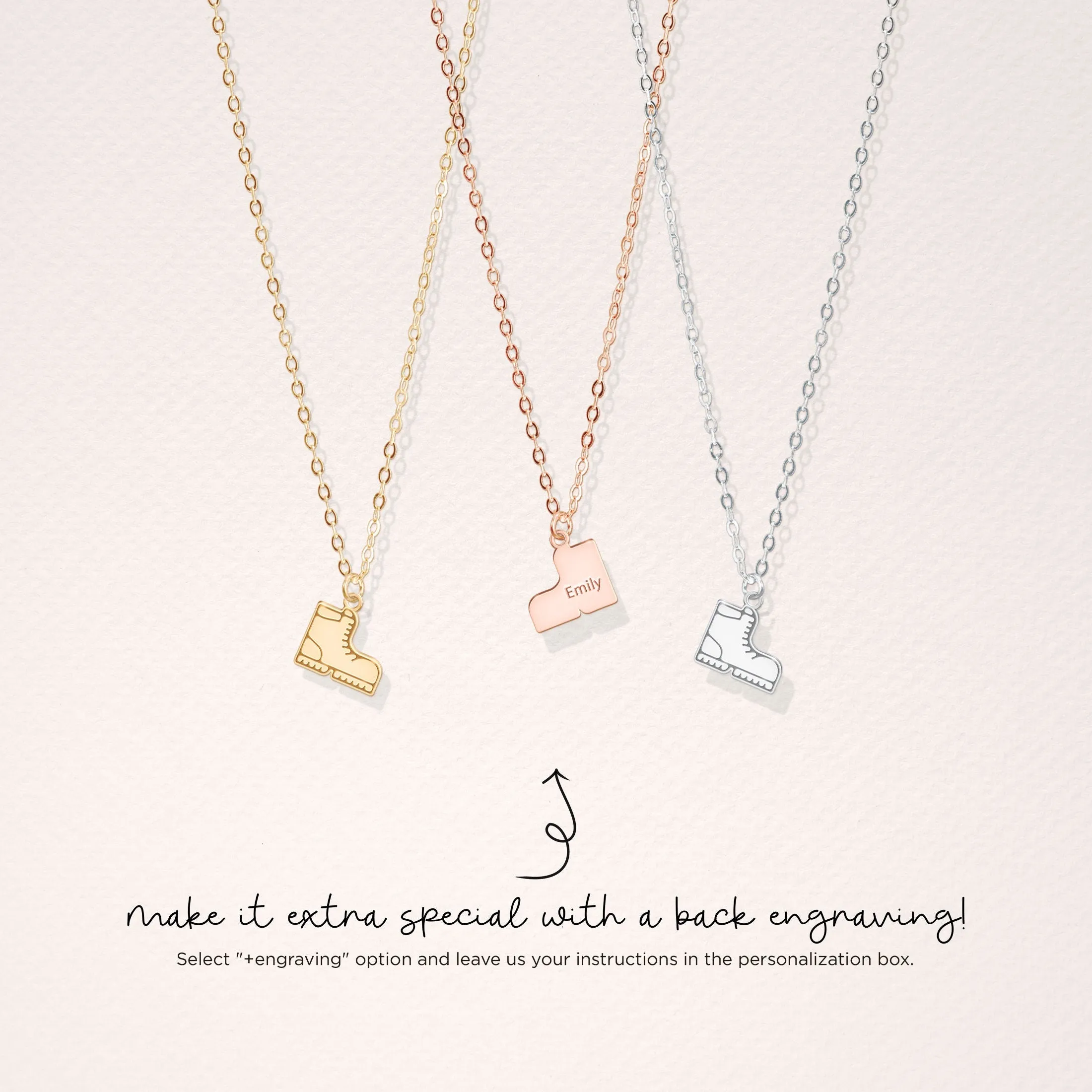 Hiking Boot Necklace