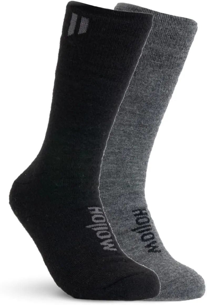 HOLLOW Alpaca Boot Socks for Men and Women, Moisture Wicking Alpaca Socks for Hiking, Running, Temperature Regulating