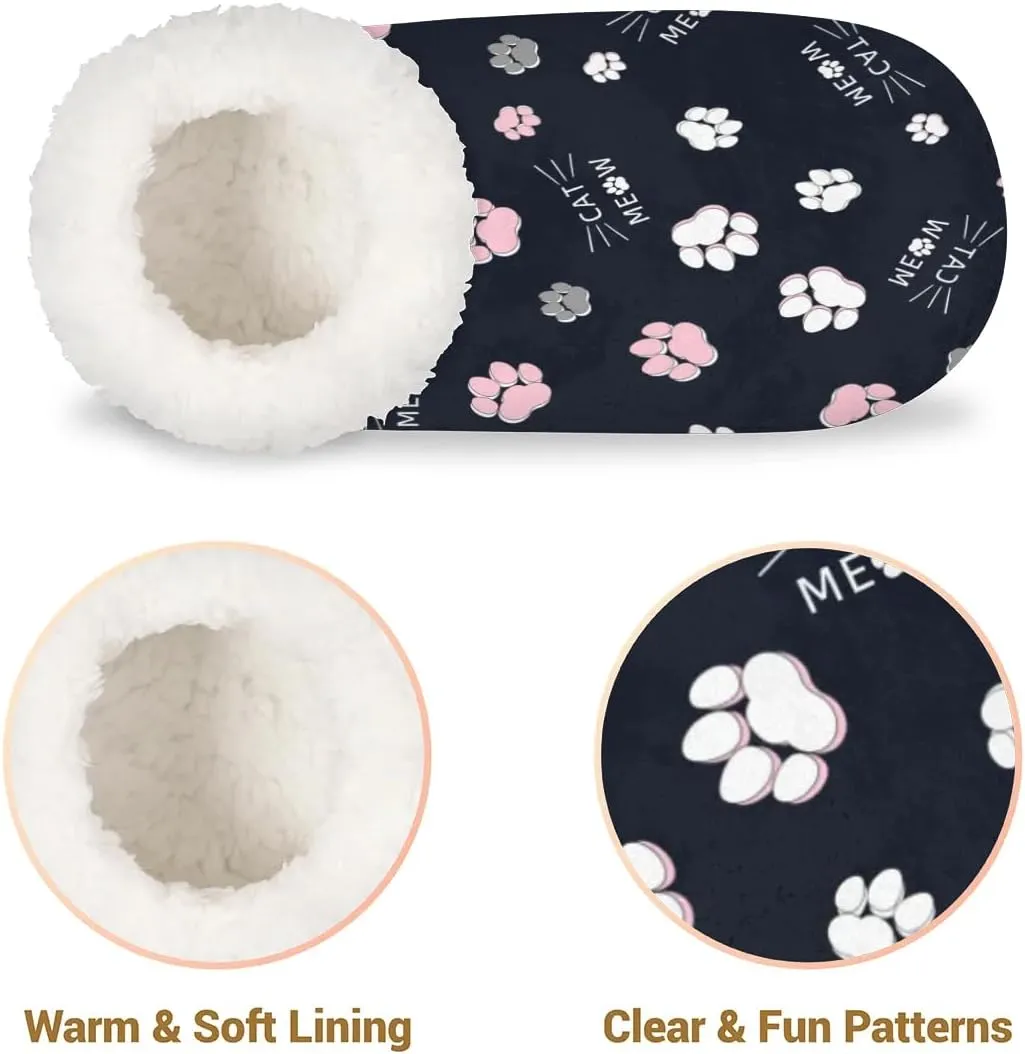 House Slippers for Women Men Winter Fuzzy Memory Foam Slippers Indoor Warm Full Slippers