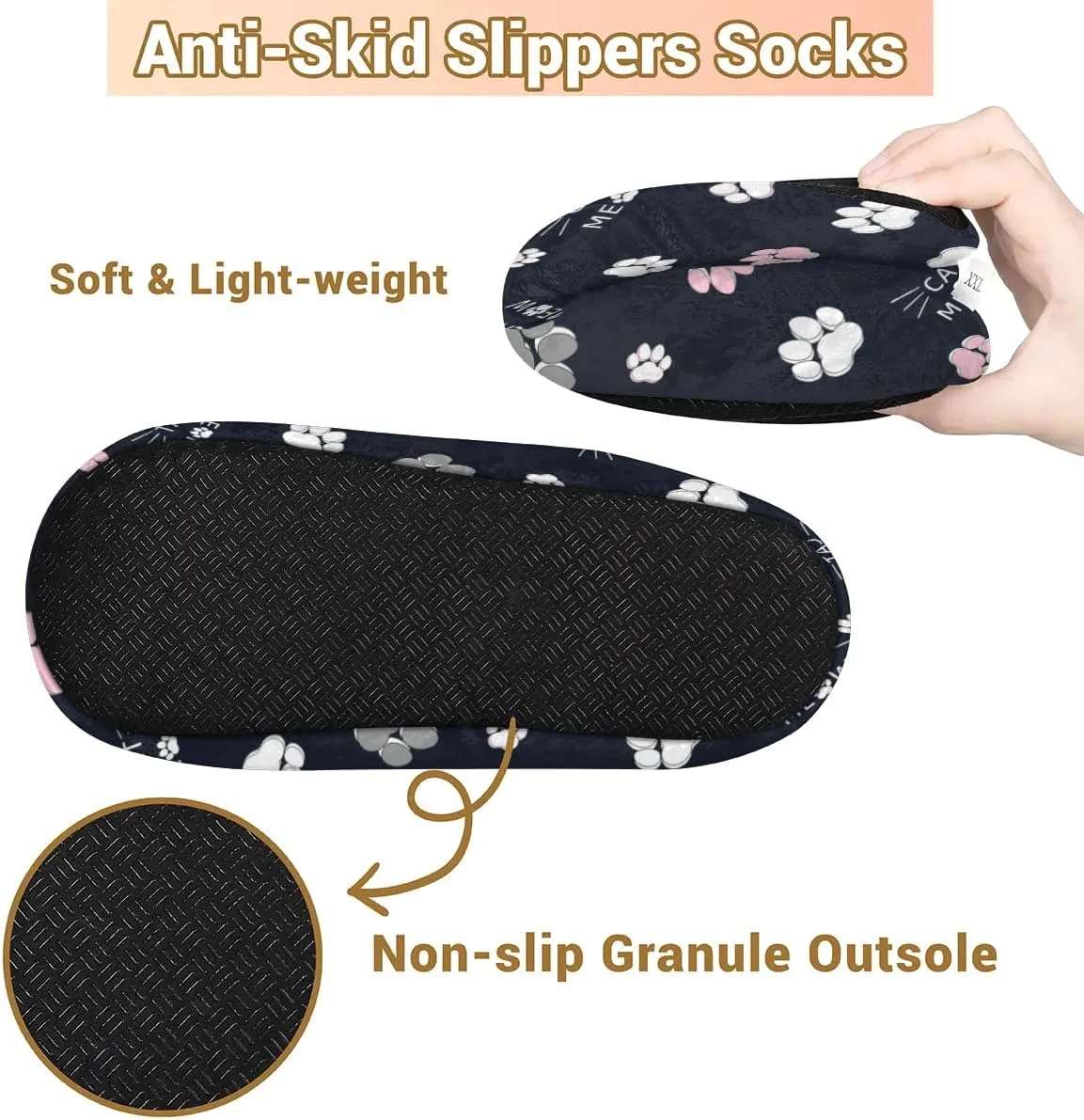 House Slippers for Women Men Winter Fuzzy Memory Foam Slippers Indoor Warm Full Slippers