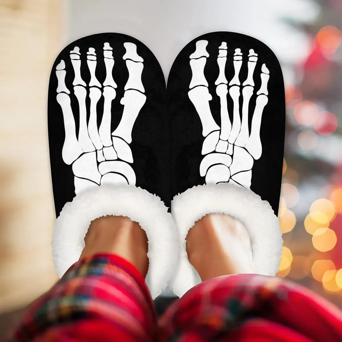House Slippers for Women Men,Coral Fleece Fuzzy Slippers Socks,Memory Foam Non-Slip Indoor Outdoor Winter Bedroom Shoes