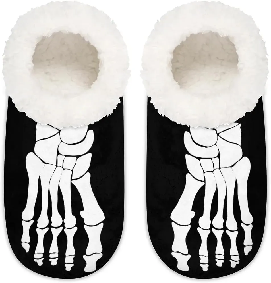 House Slippers for Women Men,Coral Fleece Fuzzy Slippers Socks,Memory Foam Non-Slip Indoor Outdoor Winter Bedroom Shoes