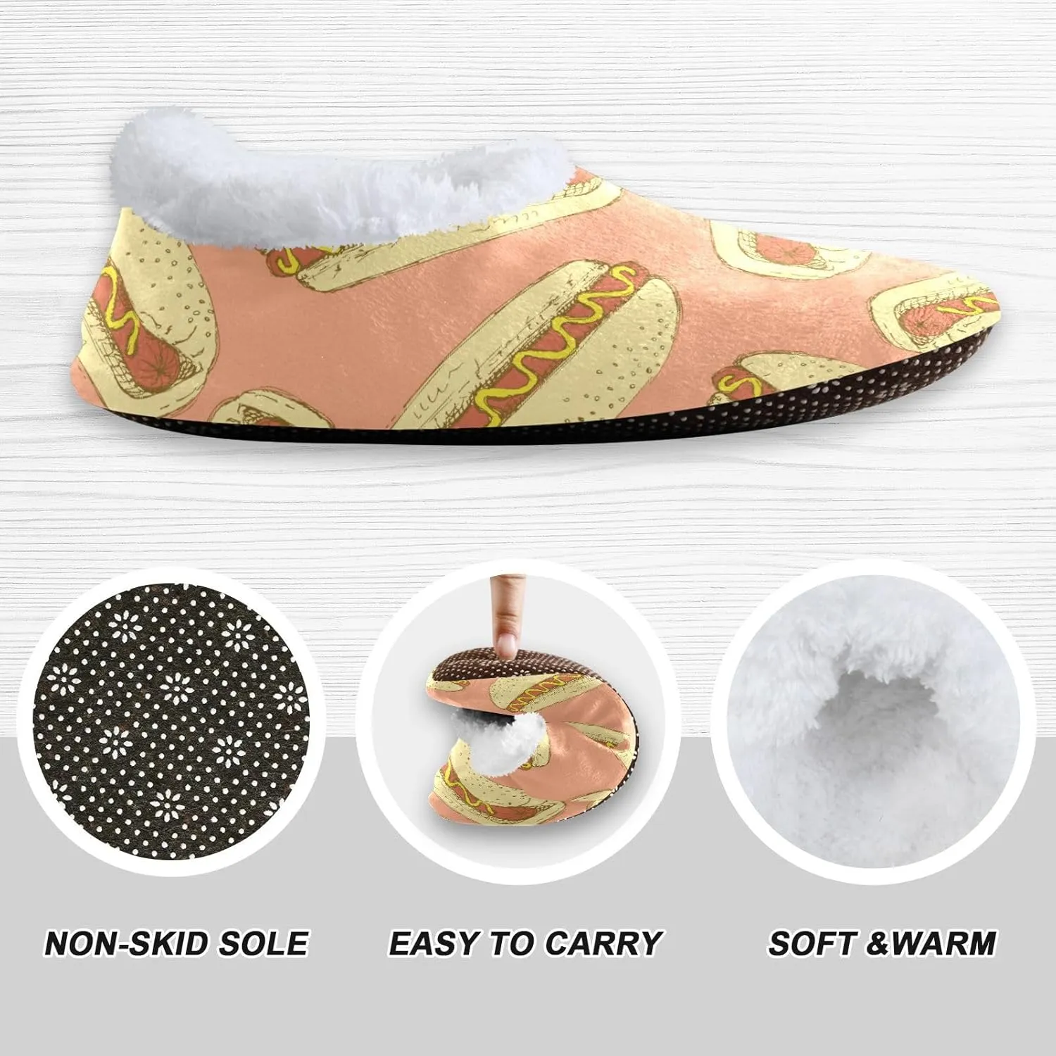House Slippers Fuzzy Memory Foam Soft Slipper Socks for Woman Men
