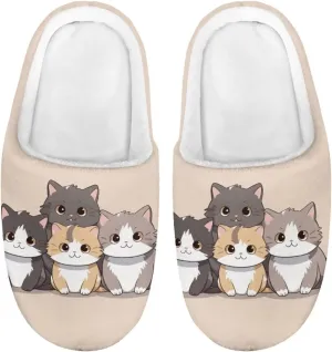 HUIACONG TPR Sole Boys Girls Indoor Outdoor Slippers Fuzzy Unisex House Shoes