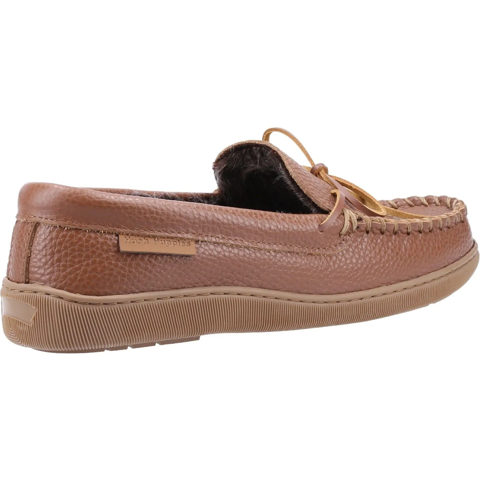 Hush Puppies Men's Ace Leather Slipper in Tan