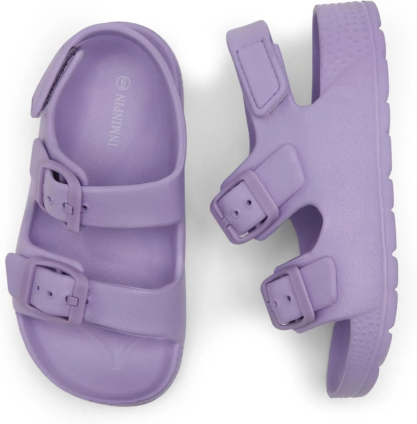 INMINPIN Toddler Boys Girls Buckle Sandals Comfort Open Toe Sandal with Adjustable Back Strap
