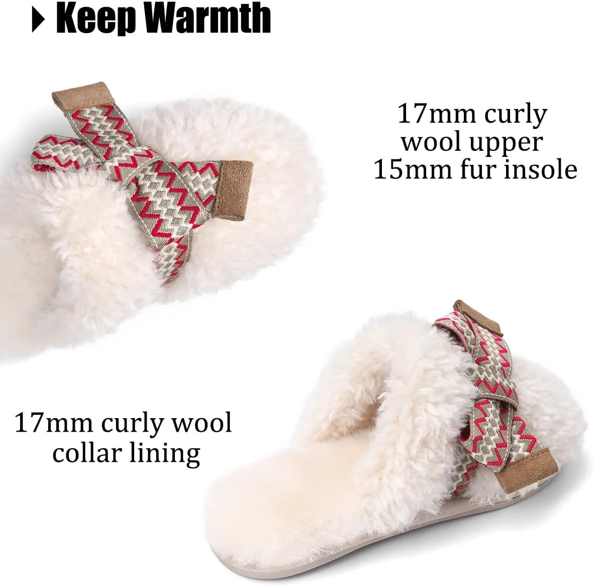 IPSAE Womens Maxi Curly Slide Slippers Winter Memory Foam Slippers Cozy Fuzzy Slippers Women Gifts House Cloud Bow Slippers for Women.
