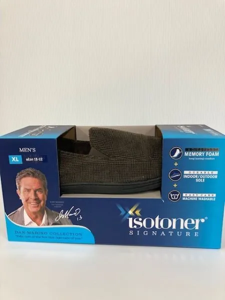 Isotoner Dark Chocolate Dan Marino Collection Men's Slippers X9K298DC0