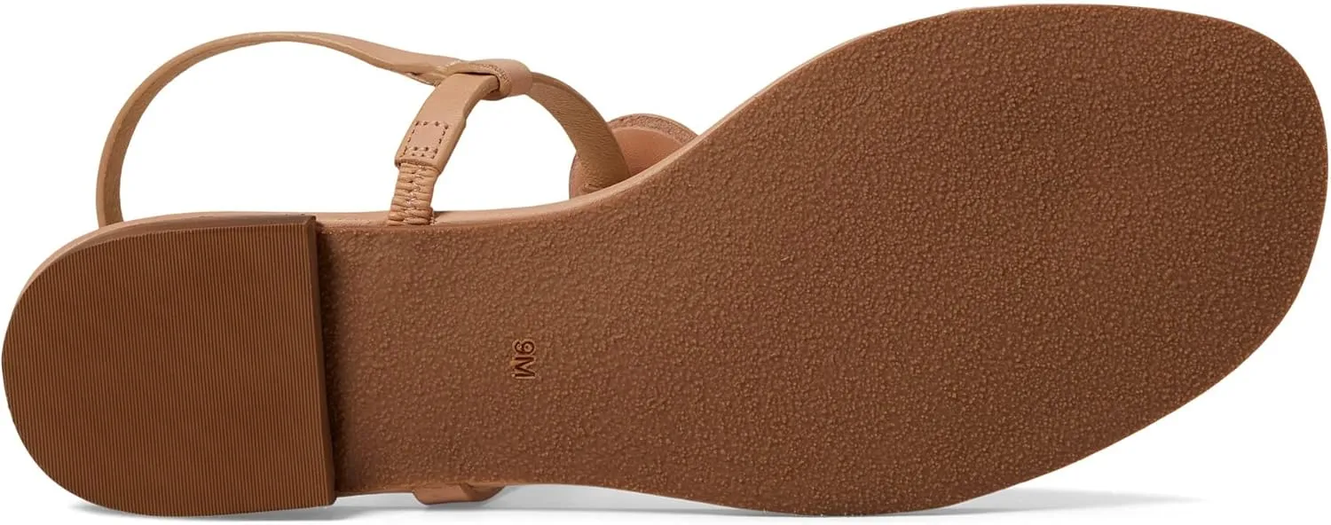 Jack Rogers Worth Flat Sandal for Women - Leather Upper, Adjustable Ankle Strap with Buckle Closure