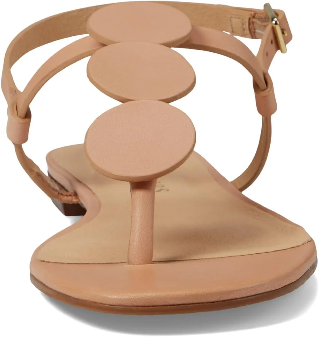 Jack Rogers Worth Flat Sandal for Women - Leather Upper, Adjustable Ankle Strap with Buckle Closure