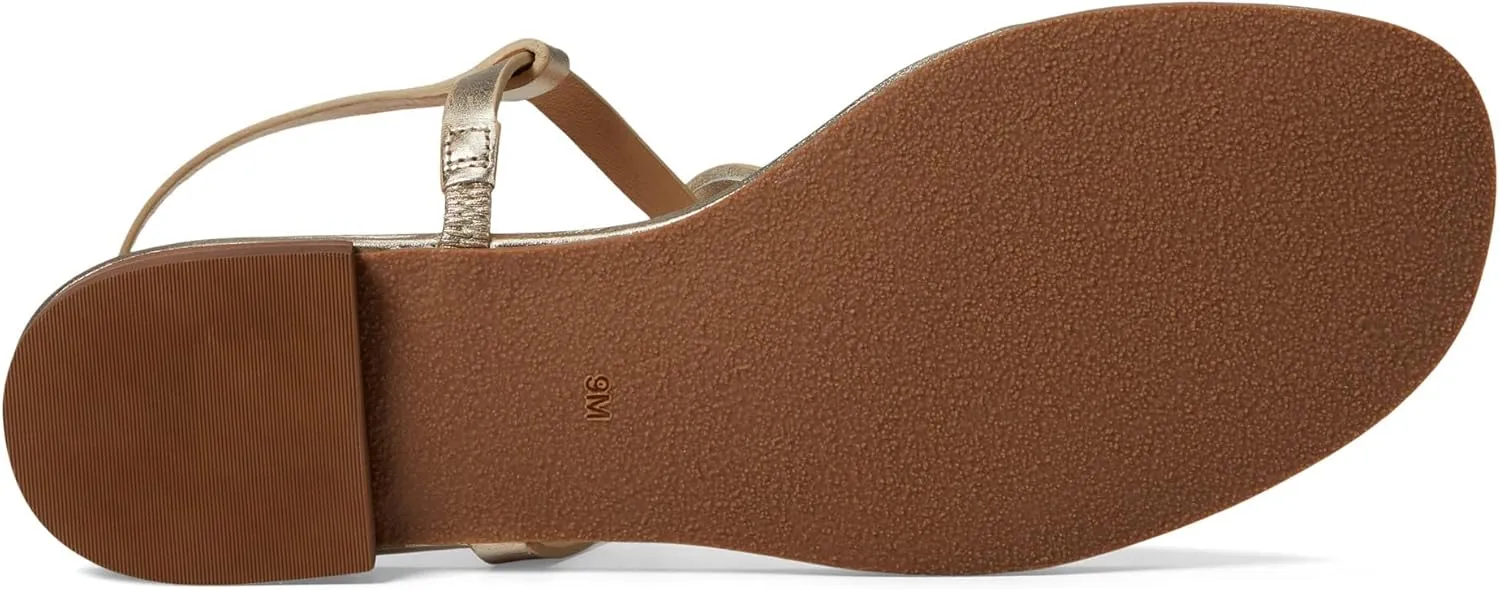 Jack Rogers Worth Flat Sandal for Women - Leather Upper, Adjustable Ankle Strap with Buckle Closure
